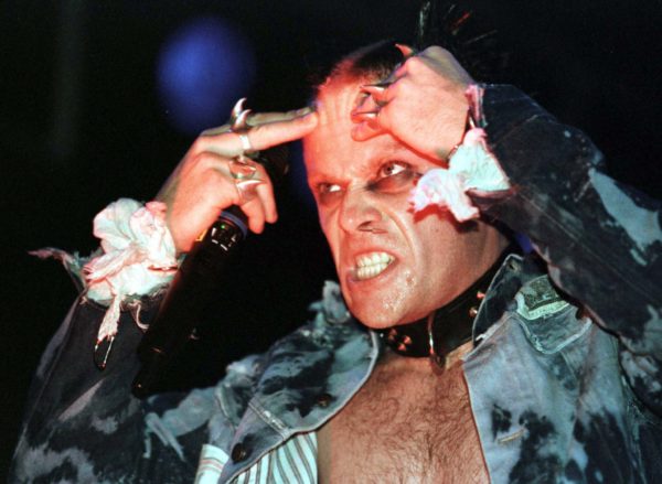 Keith Flint of British rock band "The Prodigy" performs on stage during a concert in Vienna, in 1997. The Prodigy performed in front of some 15,000 spectators during the "Sundance '97" open-air festival.