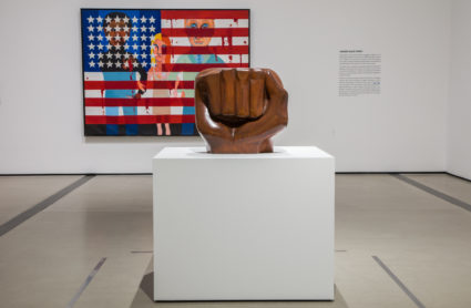 "Black Unity," 1968, by Elizabeth Catlett, as seen at The Broad Museum in Los Angeles. Photo by Pablo Enriquez/Courtesy of The Broad Museum