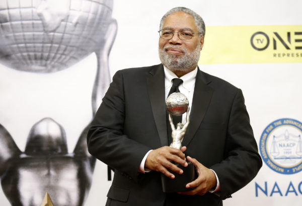 Dr. Lonnie G. Bunch III poses with his President's Award backstage at the 48th NAACP Image Awards in Pasadena, California, on February 11, 2017. Photo by Danny Moloshok/Reuters