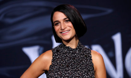 Jenny Slate attends the premiere for the movie "Venom" in Los Angeles, California, on October 1, 2018. Photo by Mario Anzuoni/Reuters