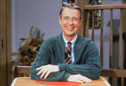 Portrait of American educator and television personality Fred Rogers of the television series "Mister Rogers' Neighborhood," circa 1980s. Photo by Fotos International/Courtesy of Getty Images