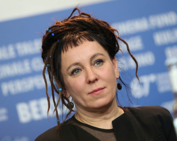 FILE PHOTO: Author Olga Tokarczuk attends a news conference to promote the movie 'Spoor' at the 67th Berlinale International Film Festival in Berlin, Germany, February 12, 2017. Photo by Michele Tantussi/Reuters