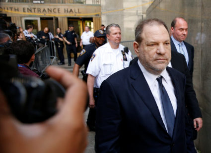 Film producer Harvey Weinstein leaves court in the Manhattan borough of New York City, June 5, 2018. Photo by Brendan McDermid/Reuters