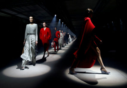 Kaia Gerber and other models present creations by designer Clare Waight Keller as part of her Fall/Winter 2020/21 women's ready-to-wear collection show for fashion house Givenchy during Paris Fashion Week in Paris, France, March 1, 2020. Photo by Gonzalo Fuentes/Reuters