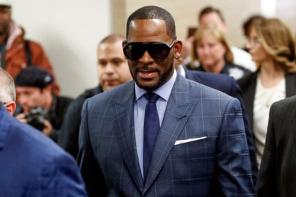 FILE PHOTO: Grammy-winning R&B singer R. Kelly arrives for a child support hearing at a Cook County courthouse in Chicago, Illinois, on March 6, 2019. Kelly has been arrested on federal charges. Photo by Kamil Krzaczynski/Reuters