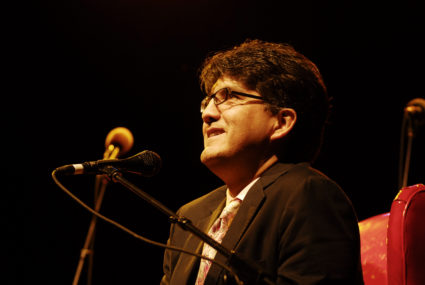 Sherman Alexie interviewed on stage as part of the Live Wire! Radio Show at Aladdin Theater on October 10, 2009 in Portland, O.R. Alexie received criticism this week for including a poem in "Best American Poetry 2015" by a white author using a Chinese name. Photo by Anthony Pidgeon/Redferns