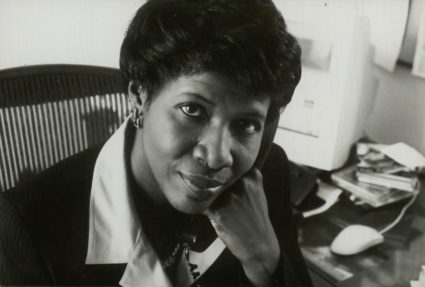 An archival photo of Gwen Ifill.