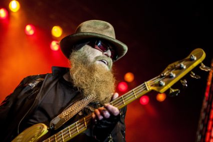 The American rock band ZZ Top performs a live concert at Scandinavian Congress Center in Aarhus. Here bass player Dusty Hill is seen live on stage. Aarhus, Denmark on 13th, July 2016.