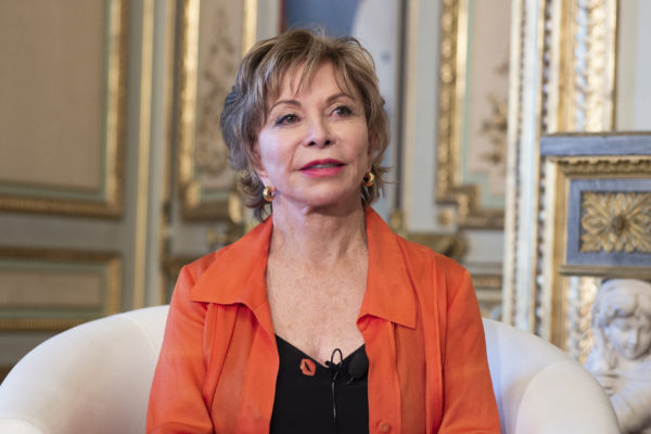 Writer Isabel Allende during a presentation of her book "Largo Petalo de Mar" in Madrid, Spain. Photo by Oscar Gonzalez/NurPhoto via Getty Images