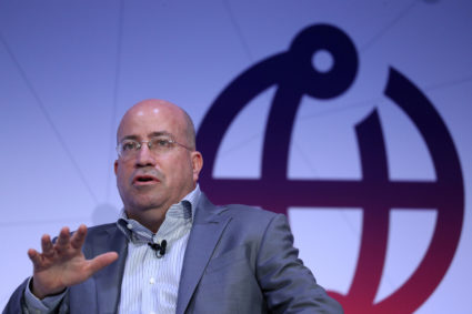 FILE PHOTO: CNN President Jeff Zucker attends a keynote event at the Mobile World Congress in Barcelona