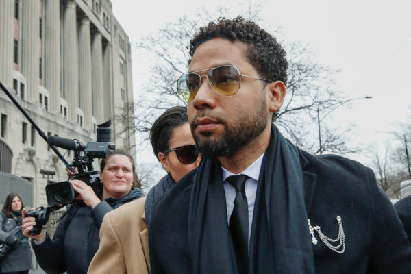 Former "Empire" actor Jussie Smollett arrives at court for his arraignment in Chicago
