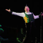 Head clown Davis Vassallo performs during the last show of the Ringling Bros. and Barnum & Bailey circus at Nassau Col...