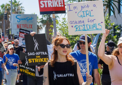 FILE PHOTO: Hollywood actors strike in Los Angeles